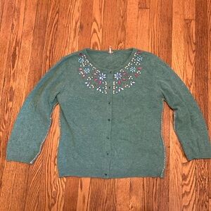 Vintage Free People bejeweled cardigan
